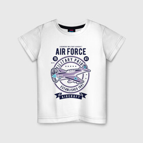 Детская футболка хлопок с принтом легендарный военный самолет в Санкт-Петербурге, 100% хлопок | круглый вырез горловины, полуприлегающий силуэт, длина до линии бедер | aircraft | military | военный | самолет