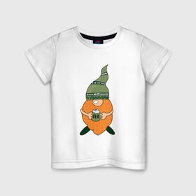 Детская футболка хлопок с принтом Гном - День святого Патрика в Санкт-Петербурге, 100% хлопок | круглый вырез горловины, полуприлегающий силуэт, длина до линии бедер | борода | гном | день святого патрика | зеленый | ирландия | лепрекон | мультяшный | оранжевый | патрик | подарок | символ | смешной | фэнтези