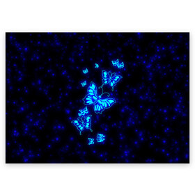 Поздравительная открытка с принтом Неоновые бабочки в Санкт-Петербурге, 100% бумага | плотность бумаги 280 г/м2, матовая, на обратной стороне линовка и место для марки
 | Тематика изображения на принте: butterfly | dream | fantasy | neon | space | stars | wings | бабочки | бабочки космос | блестящие | весна | вселенная | галактика | голубые бабочки | девочкам | девушкам | звезды | космические | космос | крыя | лето