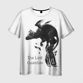 Мужская футболка 3D с принтом the last guardian в Санкт-Петербурге, 100% полиэфир | прямой крой, круглый вырез горловины, длина до линии бедер | game | the last guardian | игра | компьютерная игра | последний хранитель