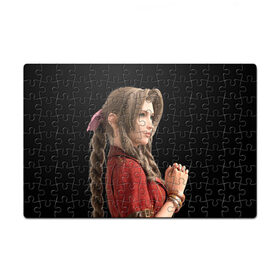 Пазл магнитный 126 элементов с принтом Final Fantasy VII Remake в Санкт-Петербурге, полимерный материал с магнитным слоем | 126 деталей, размер изделия —  180*270 мм | Тематика изображения на принте: волосы | клауд страйф | тифа локхарт