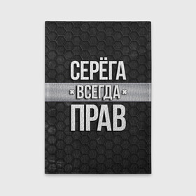 Обложка для автодокументов с принтом Серега всегда прав - соты в Санкт-Петербурге, натуральная кожа |  размер 19,9*13 см; внутри 4 больших “конверта” для документов и один маленький отдел — туда идеально встанут права | tegunvteg | всегда прав | имена | надпись | прикол | серега | сережа | соты | текстура | юмор