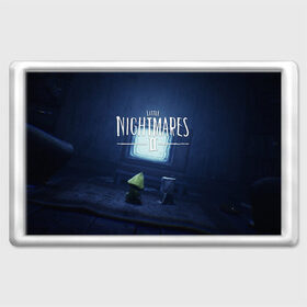 Магнит 45*70 с принтом LITTLE NIGHTMARES | ЛИТЛ НАЙТМ в Санкт-Петербурге, Пластик | Размер: 78*52 мм; Размер печати: 70*45 | kid | little nightmares | little nightmares 2 | six | yellow | жёлтый | игры | комиксы | литл найтмерс | шестая