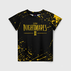 Детская футболка 3D с принтом LITTLE NIGHTMARES | ЛИТЛ НАЙТМ в Санкт-Петербурге, 100% гипоаллергенный полиэфир | прямой крой, круглый вырез горловины, длина до линии бедер, чуть спущенное плечо, ткань немного тянется | Тематика изображения на принте: kid | little nightmares | little nightmares 2 | six | yellow | жёлтый | игры | комиксы | литл найтмерс | шестая