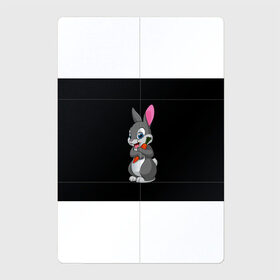 Магнитный плакат 2Х3 с принтом ЗАЙКА в Санкт-Петербурге, Полимерный материал с магнитным слоем | 6 деталей размером 9*9 см | Тематика изображения на принте: bunny | cartoon | hare | rabbit | белый | зайчик | заяц | кролик | морковка | мультик | серый
