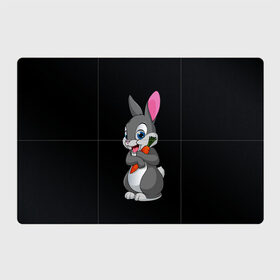 Магнитный плакат 3Х2 с принтом ЗАЙКА в Санкт-Петербурге, Полимерный материал с магнитным слоем | 6 деталей размером 9*9 см | bunny | cartoon | hare | rabbit | белый | зайчик | заяц | кролик | морковка | мультик | серый