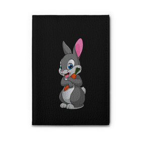Обложка для автодокументов с принтом ЗАЙКА в Санкт-Петербурге, натуральная кожа |  размер 19,9*13 см; внутри 4 больших “конверта” для документов и один маленький отдел — туда идеально встанут права | Тематика изображения на принте: bunny | cartoon | hare | rabbit | белый | зайчик | заяц | кролик | морковка | мультик | серый