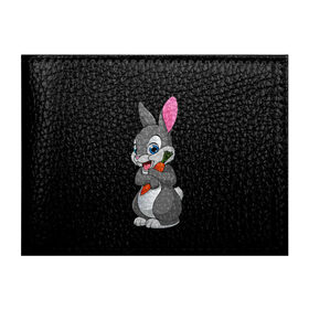 Обложка для студенческого билета с принтом ЗАЙКА в Санкт-Петербурге, натуральная кожа | Размер: 11*8 см; Печать на всей внешней стороне | Тематика изображения на принте: bunny | cartoon | hare | rabbit | белый | зайчик | заяц | кролик | морковка | мультик | серый