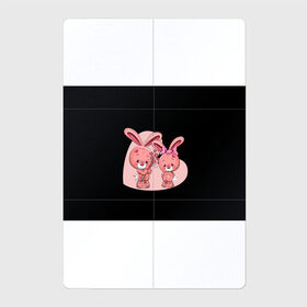 Магнитный плакат 2Х3 с принтом ЗАЙЧИКИ в Санкт-Петербурге, Полимерный материал с магнитным слоем | 6 деталей размером 9*9 см | bunny | cartoon | hare | rabbit | зайка | заяц | кролик | мультик | розовый | цветы