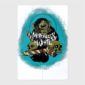 Магнитный плакат 2Х3 с принтом Motionless In White в Санкт-Петербурге, Полимерный материал с магнитным слоем | 6 деталей размером 9*9 см | metal | metalcore | motionless in white | rock | skull | метал | обезьяна | рок | череп