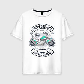 Женская футболка хлопок Oversize с принтом вертолеты ездят в Санкт-Петербурге, 100% хлопок | свободный крой, круглый ворот, спущенный рукав, длина до линии бедер
 | Тематика изображения на принте: motorcycle | racer | ride | гонщик | ездят | мотоцикл