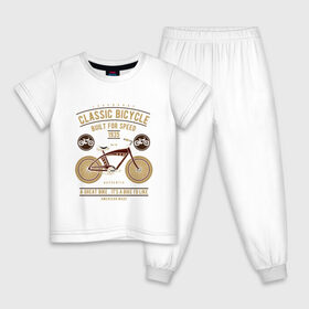 Детская пижама хлопок с принтом классический велосипед в Санкт-Петербурге, 100% хлопок |  брюки и футболка прямого кроя, без карманов, на брюках мягкая резинка на поясе и по низу штанин
 | bike | байк | велосипед