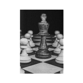 Обложка для паспорта матовая кожа с принтом Шахматы в Санкт-Петербурге, натуральная матовая кожа | размер 19,3 х 13,7 см; прозрачные пластиковые крепления | Тематика изображения на принте: доска | игра | игровая | игры | короли | король | логика | настольная | настольные | пешка | пешки | спорт | туча | шахматный | шахматы