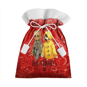 Подарочный 3D мешок с принтом Little Nightmares 2 в Санкт-Петербурге, 100% полиэстер | Размер: 29*39 см | Тематика изображения на принте: little nightmares | страшилка | страшная игра | ужас | хоррор