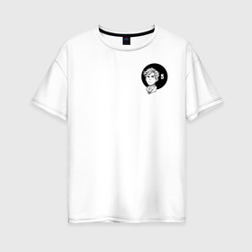 Женская футболка хлопок Oversize с принтом Номер Пять в Санкт-Петербурге, 100% хлопок | свободный крой, круглый ворот, спущенный рукав, длина до линии бедер
 | академия | будущее | время | мальчик | номер пять | сверхъестественный | способности | супергерой