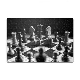 Пазл магнитный 126 элементов с принтом Шахматы в Санкт-Петербурге, полимерный материал с магнитным слоем | 126 деталей, размер изделия —  180*270 мм | Тематика изображения на принте: доска | игра | игровая | игры | конь | короли | король | ладья | логика | настольная | настольные | пешка | пешки | спорт | туча | ферзь | шахматный | шахматы