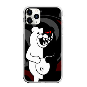 Чехол для iPhone 11 Pro матовый с принтом MONOKUMA | МОНОКУМА | DANGANRO в Санкт-Петербурге, Силикон |  | anime | bear | black  white | danganronpa | kurokuma | monodam | monokuma | monomi | monotaro | rabbit | school | shirokuma | аниме | главарь | мoноми | монокума | черно белый | школа