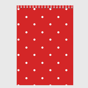 Скетчбук с принтом Белый горошек на красном фоне в Санкт-Петербурге, 100% бумага
 | 48 листов, плотность листов — 100 г/м2, плотность картонной обложки — 250 г/м2. Листы скреплены сверху удобной пружинной спиралью | geometric | graphic | row | абстракция | геометрические фигуры | горошек | крапинки | красный | круги | пунктиры | точки | узоры spot | фон