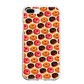 Чехол для iPhone 7Plus/8 Plus матовый с принтом Пончики в Санкт-Петербурге, Силикон | Область печати: задняя сторона чехла, без боковых панелей | еда | колечки | кольцо | конфеты | круг | пища | пончик | пончики | разноцветные пончики | сладкие пончики | сладкое