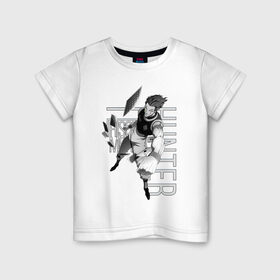 Детская футболка хлопок с принтом Хисока в Санкт-Петербурге, 100% хлопок | круглый вырез горловины, полуприлегающий силуэт, длина до линии бедер | hisoka | hunter  hunter | охотник | охотник х охотник | хантер | хантер х хантер | хисока