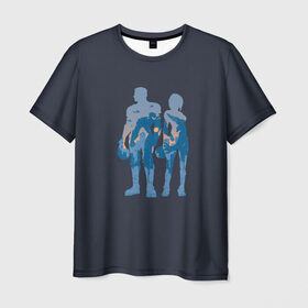 Мужская футболка 3D с принтом Danger Duo в Санкт-Петербурге, 100% полиэфир | прямой крой, круглый вырез горловины, длина до линии бедер | dark | drift | interface | kaiju | neural | pacific | rim | zone | дрифт | егер | егерь | зона | интерфейс | каидзю | кайдзю | нейронный | рубеж | темная | тихоокеанский