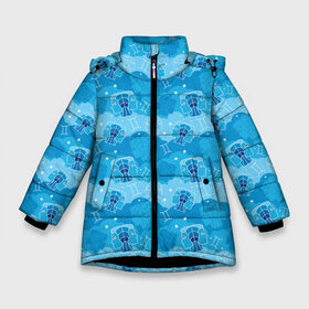Зимняя куртка для девочек 3D с принтом Близнецы в Санкт-Петербурге, ткань верха — 100% полиэстер; подклад — 100% полиэстер, утеплитель — 100% полиэстер. | длина ниже бедра, удлиненная спинка, воротник стойка и отстегивающийся капюшон. Есть боковые карманы с листочкой на кнопках, утяжки по низу изделия и внутренний карман на молнии. 

Предусмотрены светоотражающий принт на спинке, радужный светоотражающий элемент на пуллере молнии и на резинке для утяжки. | 4 стихии | астрология | астроном | близнецы | весы | водолей | гороскоп | дева | звезды | змееносец | знаки зодиака | зодиак | карма | козерог | космос | лев | матрица | овен | оракул | рак | рыбы
