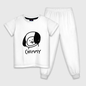 Детская пижама хлопок с принтом ЧИММИ CHIMMY в Санкт-Петербурге, 100% хлопок |  брюки и футболка прямого кроя, без карманов, на брюках мягкая резинка на поясе и по низу штанин
 | Тематика изображения на принте: army | bangtan boys | bt21 | bts | bts stickers | chimmy | cooky | k pop | koya | mang | monster | rap monster | rapmon | rj | rm | shooky | tata | van | бтс | ви | джей хоуп | джонгук | кейпоп | реп монстр | стикеры bts | сюга | чимин | чин