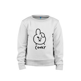 Детский свитшот хлопок с принтом COOKY | BTS в Санкт-Петербурге, 100% хлопок | круглый вырез горловины, эластичные манжеты, пояс и воротник | army | bangtan boys | bt21 | bts | bts stickers | chimmy | cooky | k pop | koya | mang | monster | rap monster | rapmon | rj | rm | shooky | tata | van | бтс | ви | джей хоуп | джонгук | кейпоп | реп монстр | стикеры bts | сюга | чимин | чин