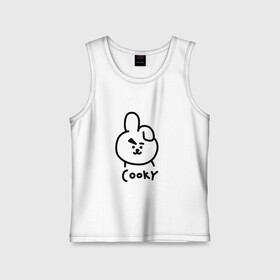 Детская майка хлопок с принтом COOKY | BTS в Санкт-Петербурге,  |  | army | bangtan boys | bt21 | bts | bts stickers | chimmy | cooky | k pop | koya | mang | monster | rap monster | rapmon | rj | rm | shooky | tata | van | бтс | ви | джей хоуп | джонгук | кейпоп | реп монстр | стикеры bts | сюга | чимин | чин