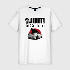 Мужская футболка хлопок Slim с принтом jdm в Санкт-Петербурге, 92% хлопок, 8% лайкра | приталенный силуэт, круглый вырез ворота, длина до линии бедра, короткий рукав | car | culture | godzilla | jdm | skyline | японская культура | японские автомобили