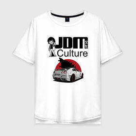Мужская футболка хлопок Oversize с принтом jdm в Санкт-Петербурге, 100% хлопок | свободный крой, круглый ворот, “спинка” длиннее передней части | car | culture | godzilla | jdm | skyline | японская культура | японские автомобили