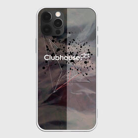 Чехол для iPhone 12 Pro Max с принтом Clubhouse | Клабхаус лого бразги в Санкт-Петербурге, Силикон |  | club | clubhouse | house | invite | logo | брызги | геометрия | инвайт | клабхаус | лого | сеть | социальная