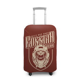 Чехол для чемодана 3D с принтом Русский медведь танкист в Санкт-Петербурге, 86% полиэфир, 14% спандекс | двустороннее нанесение принта, прорези для ручек и колес | grizzly bear | russia | russian bear | ussr | гризли | дикий | косолапый | медвежонок | миша | мишка | мишутка | патриот | разъярённый | россия | русский медведь | ссср