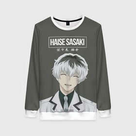 Женский свитшот 3D с принтом HAISE SASAKE Tokyo Ghoul в Санкт-Петербурге, 100% полиэстер с мягким внутренним слоем | круглый вырез горловины, мягкая резинка на манжетах и поясе, свободная посадка по фигуре | anime | kaneki ken | tokyo ghoul | tokyo ghoul: re | аниме | анимэ | гули | джузо сузуя | канеки кен | кузен йошимура | наки | нишики нишио | ре | ренджи йомо | ризе камиширо | токийский гуль | тоука киришима | ута