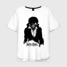 Мужская футболка хлопок Oversize с принтом Kaneki Ken Tokyo Ghoul в Санкт-Петербурге, 100% хлопок | свободный крой, круглый ворот, “спинка” длиннее передней части | anime | kaneki ken | tokyo ghoul | tokyo ghoul: re | аниме | анимэ | гули | джузо сузуя | канеки кен | кузен йошимура | наки | нишики нишио | ре | ренджи йомо | ризе камиширо | токийский гуль | тоука киришима | ута