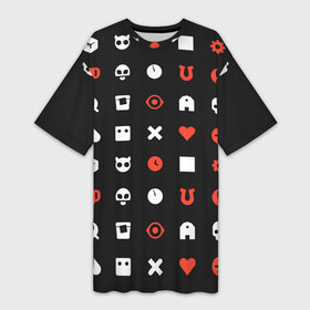 Платье-футболка 3D с принтом Любовь смерть и роботы (Логотипы) в Санкт-Петербурге,  |  | лого | минимализм | сериал | стикеры