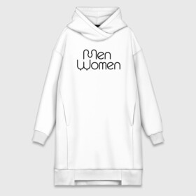 Платье-худи хлопок с принтом Men Women в Санкт-Петербурге,  |  | black | couple | funny | gift | line | lines | man | silhouette | white | woman | белый | женщина | линии | линия | любовь | мужчина | пара | силуэт | смешно | черный