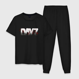 Мужская пижама хлопок с принтом DayZ в Санкт-Петербурге, 100% хлопок | брюки и футболка прямого кроя, без карманов, на брюках мягкая резинка на поясе и по низу штанин
 | arma 2 | day z | dayz | дэйз | игры