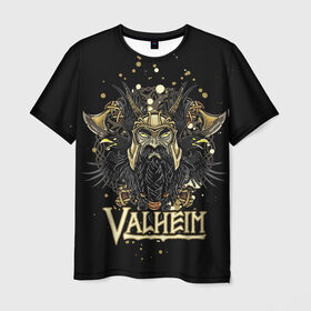 Мужская футболка 3D с принтом Valheim в Санкт-Петербурге, 100% полиэфир | прямой крой, круглый вырез горловины, длина до линии бедер | valheim | viking | валхейм | викинги | игры