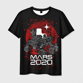 Мужская футболка 3D с принтом МАРС 2020, Perseverance в Санкт-Петербурге, 100% полиэфир | прямой крой, круглый вырез горловины, длина до линии бедер | mars 2020 | nasa | perseverance | космос | марс | марс 2020 | марсоход | персеверенс