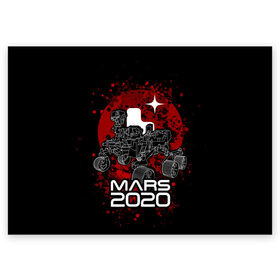 Поздравительная открытка с принтом МАРС 2020, Perseverance в Санкт-Петербурге, 100% бумага | плотность бумаги 280 г/м2, матовая, на обратной стороне линовка и место для марки
 | mars 2020 | nasa | perseverance | космос | марс | марс 2020 | марсоход | персеверенс