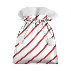 Подарочный 3D мешок с принтом Полосы красные на белом в Санкт-Петербурге, 100% полиэстер | Размер: 29*39 см | Тематика изображения на принте: абстракция | белый | диагональ | красный | линии | линия | орнамент | полосы | узор