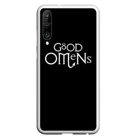 Чехол для Honor P30 с принтом GOOD OMENS БЛАГИЕ ЗНАМЕНИЯ (КРЫЛЬЯ) в Санкт-Петербурге, Силикон | Область печати: задняя сторона чехла, без боковых панелей | good | omens | sheen | tennant | азирафель | ангел | благие знамения | емон | кроули | крылья | падший | теннант | шин