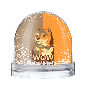 Снежный шар с принтом Doge Wow в Санкт-Петербурге, Пластик | Изображение внутри шара печатается на глянцевой фотобумаге с двух сторон | animal | art | dog | doge | dogecoin | many x | mem | meme | new | poster | such x | wave | wow | арт | в | галстук | галстуке | двухцветная | животное | зверь | имени | кабосу | мем | мемас | мэм | по | постер | сиба ину | собака | хищник