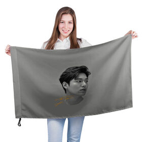 Флаг 3D с принтом Ли Мин Хо Lee Min Ho в Санкт-Петербурге, 100% полиэстер | плотность ткани — 95 г/м2, размер — 67 х 109 см. Принт наносится с одной стороны | lee min ho | автограф | дорамы | ли мин хо | песни | профиль | роли | фильмы | фото