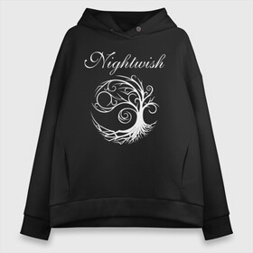 Женское худи Oversize хлопок с принтом NIGHTWISH в Санкт-Петербурге, френч-терри — 70% хлопок, 30% полиэстер. Мягкий теплый начес внутри —100% хлопок | боковые карманы, эластичные манжеты и нижняя кромка, капюшон на магнитной кнопке | metal | nightwish | tarja turunen | метал | музыка | найтвиш | рок | симфо метал | тарья турунен