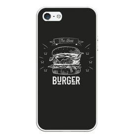 Чехол для iPhone 5/5S матовый с принтом Бургер в Санкт-Петербурге, Силикон | Область печати: задняя сторона чехла, без боковых панелей | Тематика изображения на принте: fast food | the best burger | бургер | еда | фастфуд