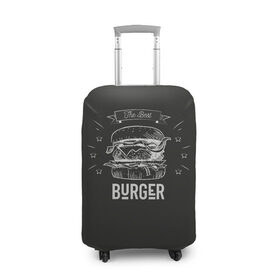 Чехол для чемодана 3D с принтом Бургер в Санкт-Петербурге, 86% полиэфир, 14% спандекс | двустороннее нанесение принта, прорези для ручек и колес | fast food | the best burger | бургер | еда | фастфуд