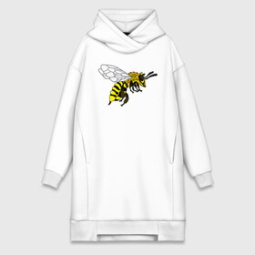 Платье-худи хлопок с принтом Пчела в Санкт-Петербурге,  |  | bee | honey | nature | spring | summer | wings | yellow | бабочки | весна | жало | животные | жук | звери | комар | крылья | лапки | лето | мед | муха | насекомое | оса | природа | пчела | пчелка | стрекоза | цветы | шершень |