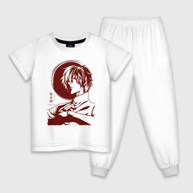 Детская пижама хлопок с принтом Kaneki Ken Tokyo Ghoul в Санкт-Петербурге, 100% хлопок |  брюки и футболка прямого кроя, без карманов, на брюках мягкая резинка на поясе и по низу штанин
 | anime | kaneki ken | tokyo ghoul | tokyo ghoul: re | аниме | анимэ | гули | джузо сузуя | канеки кен | кузен йошимура | наки | нишики нишио | ре | ренджи йомо | ризе камиширо | токийский гуль | тоука киришима | ута